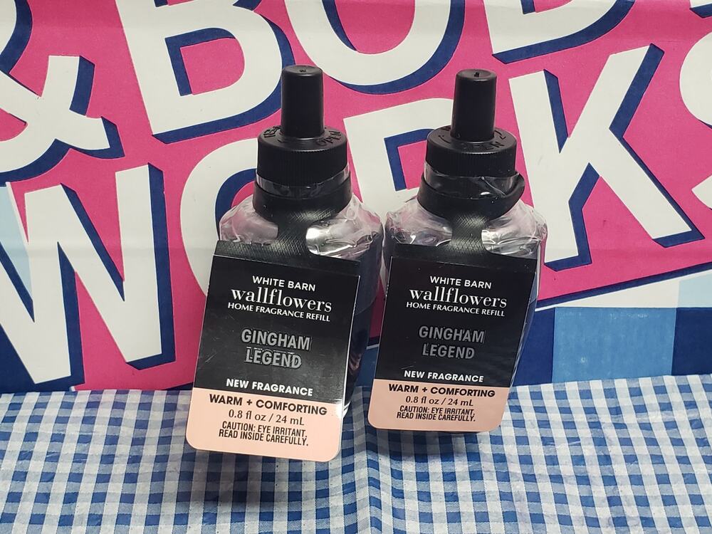 BBW Gingham Legend WARM & COMFORTING New Fragrance Wallflower 2 Refills